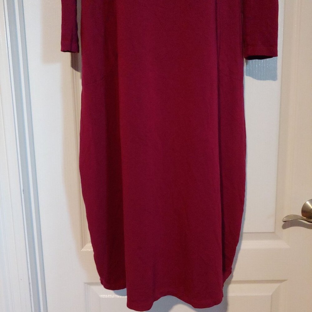 Bryn Walker Philippa Dress in Firelight Red Lagom Minimalist Pockets L USA - Picture 5 of 10